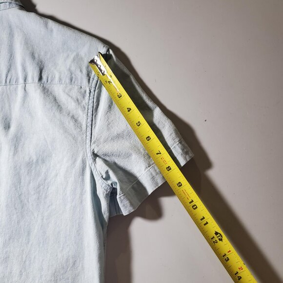 Polo Ralph Lauren Boys Short-Sleeve Chambray Blue Western Shirt Snap Sz XL - Picture 14 of 16